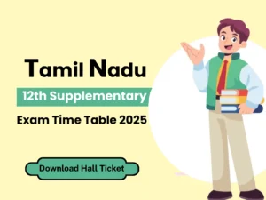 TN 12th exam time table 2025