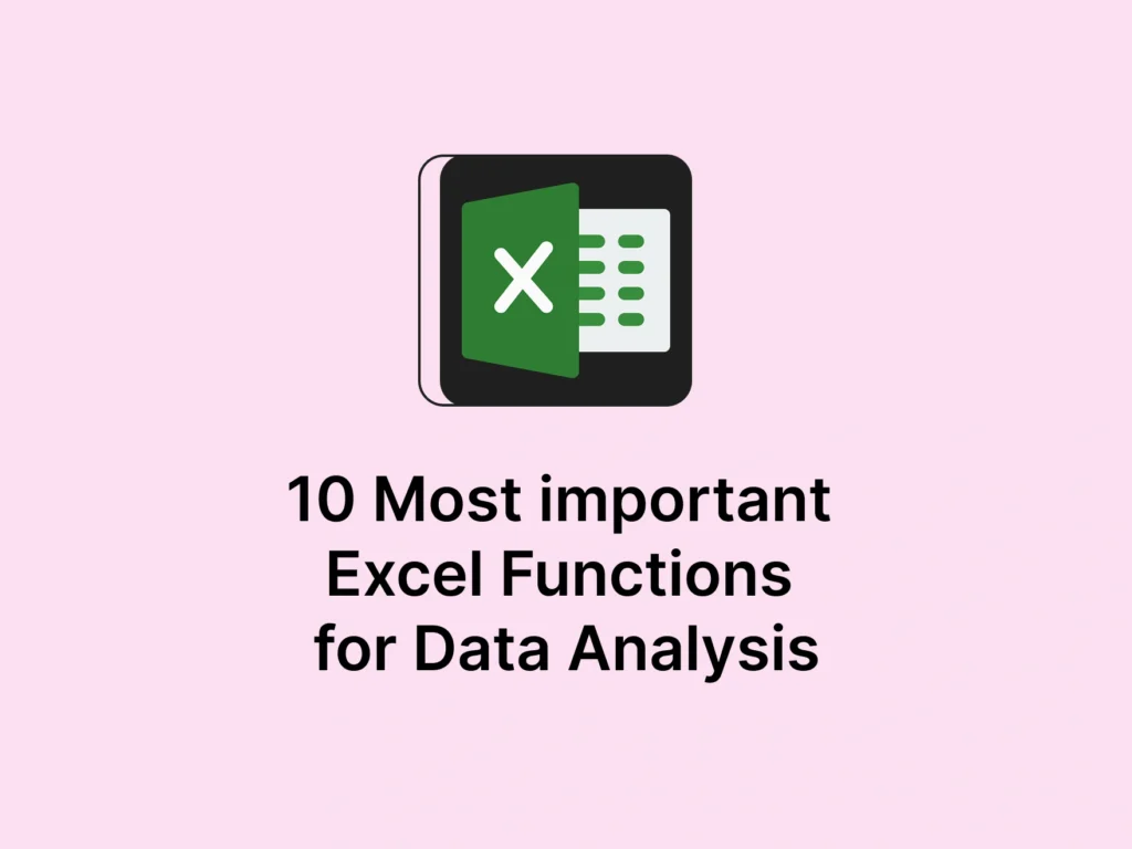 10 mark important excel function for data analysis