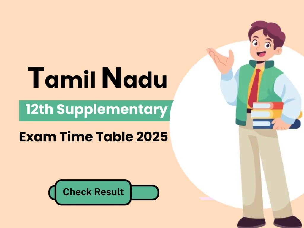TN 12th exam time table 2025