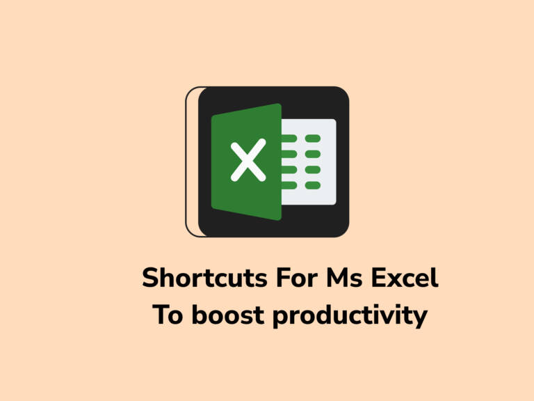 Shortcuts For Ms Excel | Use Microsoft Excel to boost productivity