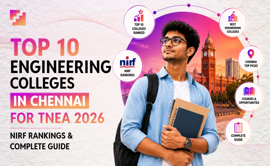 top 10 engineering colleges in Chennai NIRF 2025 ranking TNEA 2026