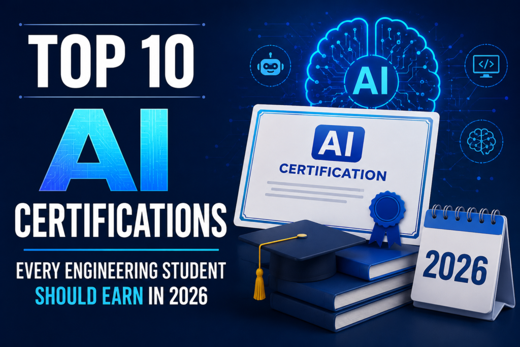 Top 10 AI certifications for engineering students