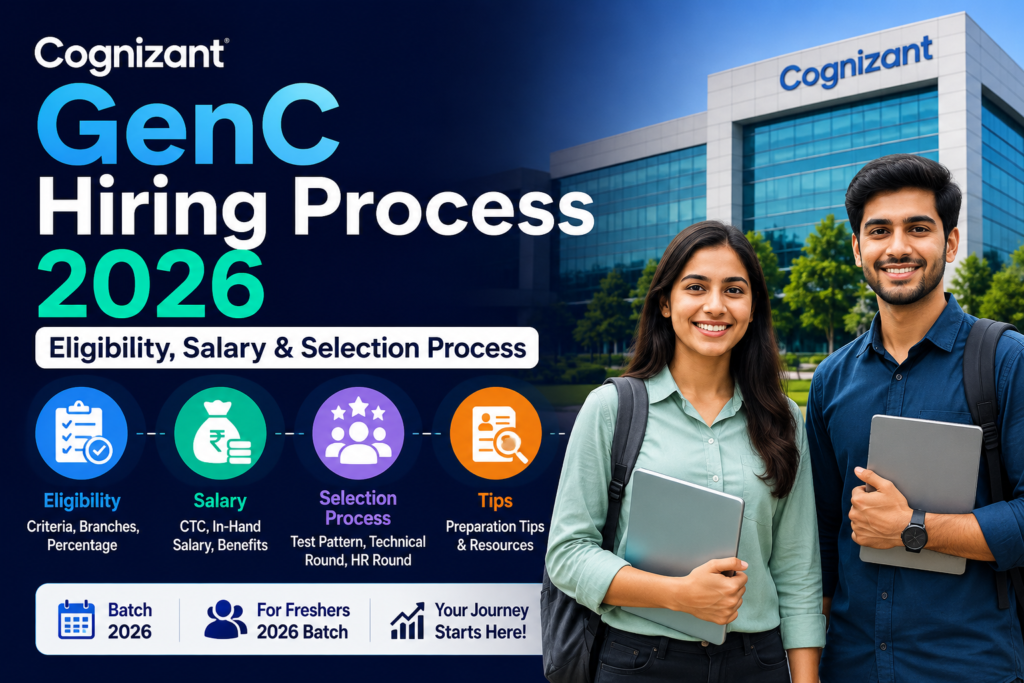 Cognizant GenC Hiring Process 2026 infographic