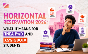 TNEA Horizontal Reservation 2026 explained, what the PwD 3% and government school 7.5% quotas mean for eligible students